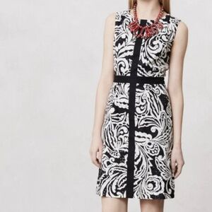 Anthropologie Tabitha Black White Dress